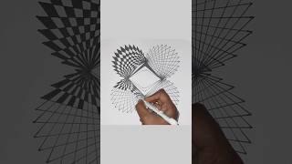 3D Geometric Design Easy On Paper #shorts #viralshorts #drawing #adhrikcreations6090