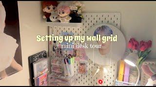 Setting up my wall grid | mini desk tour