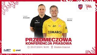 [Transmisja] Konferencja prasowa przed meczem Raków Częstochowa - Cracovia (25.07.2024)