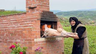 Rural Country Life: 20 KG Full Lamb in Oven for 5 Hours | Grandma’s Sabzi Recipe | Caucasian Village