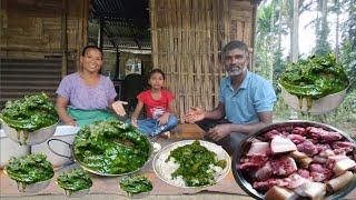 Pork and Taro Leaf Curry | Meghalaya Famous Recipe | Pahadi Traditional Food