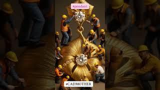 Golden Blossom Elegance | Luxury Floral Diamond Pendant Design  TOUCHE NYC 
