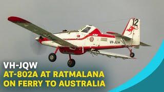 Air Tractor 802A VH-JQW in Colombo on ferry to Australia