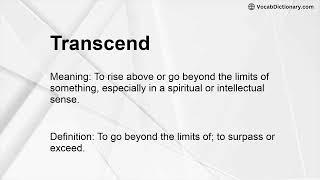 Transcend Meaning