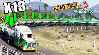 Así es CONDUCIR El Camión MAS GRANDE (13 Trailer) de Combustible PEMEX American Truck Simulator