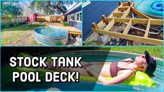 Making a Deck for a Stock Tank Pool | Pinterest - DIY