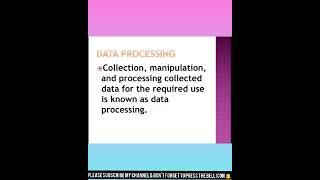 What is data processing?