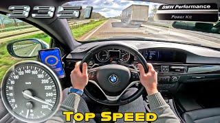 BMW 335i E92 N55 - TOP SPEED on AUTOBAHN [NO SPEED LIMIT]