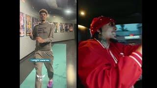 LaMelo Reacts To LiAngelo Ball's New Song (ft. NBA Players)