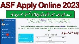 How to Apply in ASF Online Registration ASF Online Apply Process How to Apply For ASF Jobs 2023