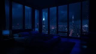 Observe The City In The Rain And Relax With The Sound Of Rain In The Window Of A Room