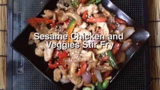 Low Carb Sesame Chicken and Veggies Stir Fry Recipe