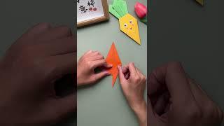 carrot  let's fold simple and fun paper carrot #craft #viral #craftideas #diy #fun #diycrafts