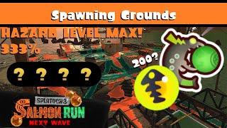 199 Eggs, Horrorboros, & Grizzco Weapons on HAZARD LEVEL MAX Spawning Grounds [Splatoon 3]