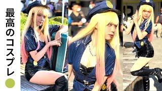 【COSPLAY】Blonde Girl in Short Skirt and Boots Cosplays as a Cute Schoolgirl｜アニメ展示｜コスプレ｜애니메 엑스포｜코스프레
