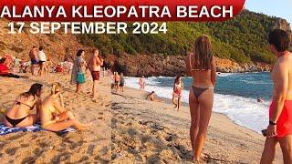 alanya kleopatra beach 2024 / alanya beach walk /alanya antalya turkey holiday turkey travel 4k60fps