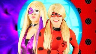 EVIL Sister Controls TWIN LADY BUG Sister!