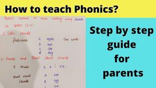 Phonics Step by Step guide for parents | How to teach Phonics