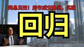 猛降息见效！多伦多10月房市成交暴涨44.4%，经纪人直呼买家回归！#降息效应 #多伦多房市 #房产投资 #北美雄吉