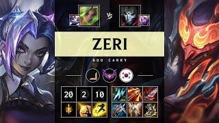 Zeri ADC vs Jhin: Triple Kill, Legendary - KR Master Patch 14.20