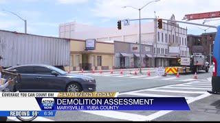 Demolition crews to assess how much it would cost to knock down the Marysville hotel