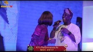 LADY SPRAYS K1 DE ULTIMATE DURING PERFORMANCE AT #NECLIVE5 (Nigerian Music & Entertainment)