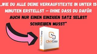 Clickcopy - Werbetexte schreiben - Verkaufstexte schreiben - Copywriting lernen