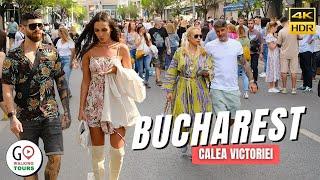Bucharest, Romania 2024 | Beautiful Girls Walking Tour on Calea Victoriei