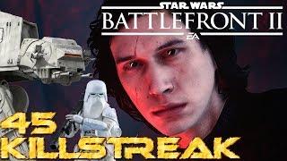 Star Wars Battlefront 2: GA on Hoth/AT-AT/Kylo Ren - 45 Killstreak