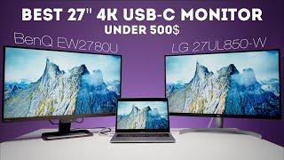 Bester Monitor für MacBook Pro | 4K 27 Zoll USB-C LG 27UL850 W vs BenQ EW2780U Test und Vergleich