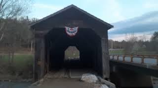 Touring the McDermott Wooden Covered Bridge in Langdon, New Hampshire #coveredbridge #alongtheway