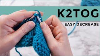 Knit 2 Together | Easy right-leaning decrease