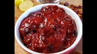 Quick Cranberry Sauce in 15 minutes | Dried Cranberry Sauce | Feedie and the Feast