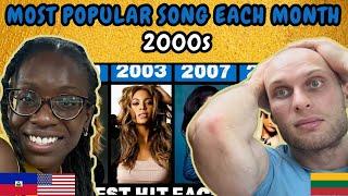 REACTION TO Most Popular Song Each Month in the 2000s | FIRST TIME WATCHING