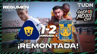 Resumen y goles | Pumas 1-2 Tigres | Grita México C22 - J3 | TUDN