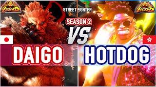 SF6  Daigo (Akuma) vs Hotdog (Dee Jay)  SF6 High Level Gameplay