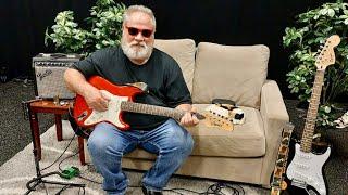 Doug Hawes at Access Framingham TV playing the Electric Guitars