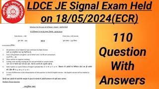 LDCE JE Signal Exam Held on 18/05/2024 | Previous Year Questions With Answer | JE Signal Preparation