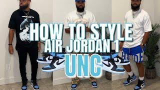 HOW TO STYLE AIR JORDAN 1 UNC TOE 2023 ( ON FOOT REVIEW + OUTFIT IDEAS)