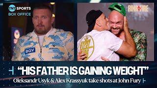 Oleksandr Usyk and his team take shots at Tyson Fury and John Fury   #RingOfFire 