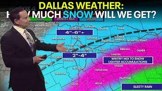 Dallas weather: Winter storm watch issued, check snow totals in DFW