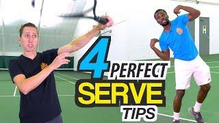 4 Tips for PERFECT Serve Technique - tennis lesson