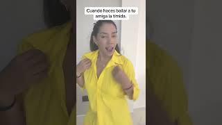 Cuando haces bailar a tu amiga la tímida\ Mega Cubillos #humor #comedia  #feedshorts  #tiktok