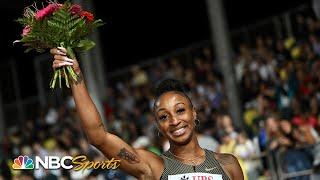 Camacho-Quinn breaks 34 year old record for 100m hurdles title in Lausanne | NBC Sports