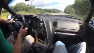 Scary fast MK4 single turbo supra highway pull and 2 step