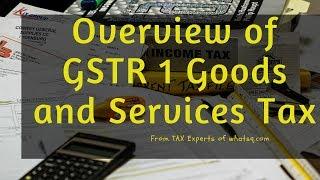 Overview of GSTR 1 Goods and Services Tax