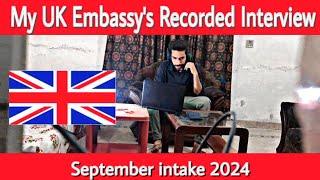 UK Embassy recorded interview || uk interview questions and answers || uk Biometric Process