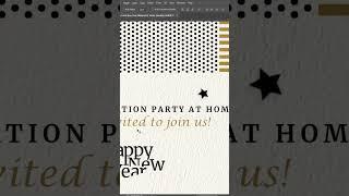 How to personalise your NEW YEAR Party invitation card.  #happynewyear #invitationcarddesign