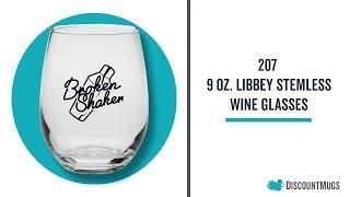 Promotional 9 oz. Libbey Stemless Wine Glasses