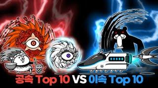 공속 Top10 VS 이속 Top10 [냥코대전쟁]